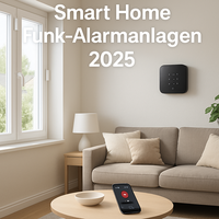 Smart Home Wohnzimmer mit Funk-Alarmanlage und App