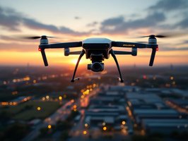 Drohne im Einsatz zur Videoüberwachung 2025