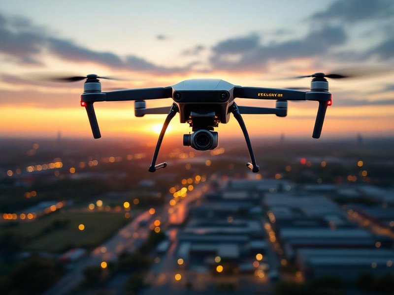 Drohne im Einsatz zur Videoüberwachung 2025